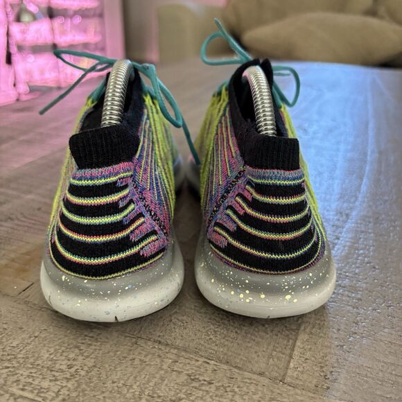 Nike Free RN Motion Flyknit Women's US 8 Blue Purple Running Shoes 834585-006 - Picture 3 of 9